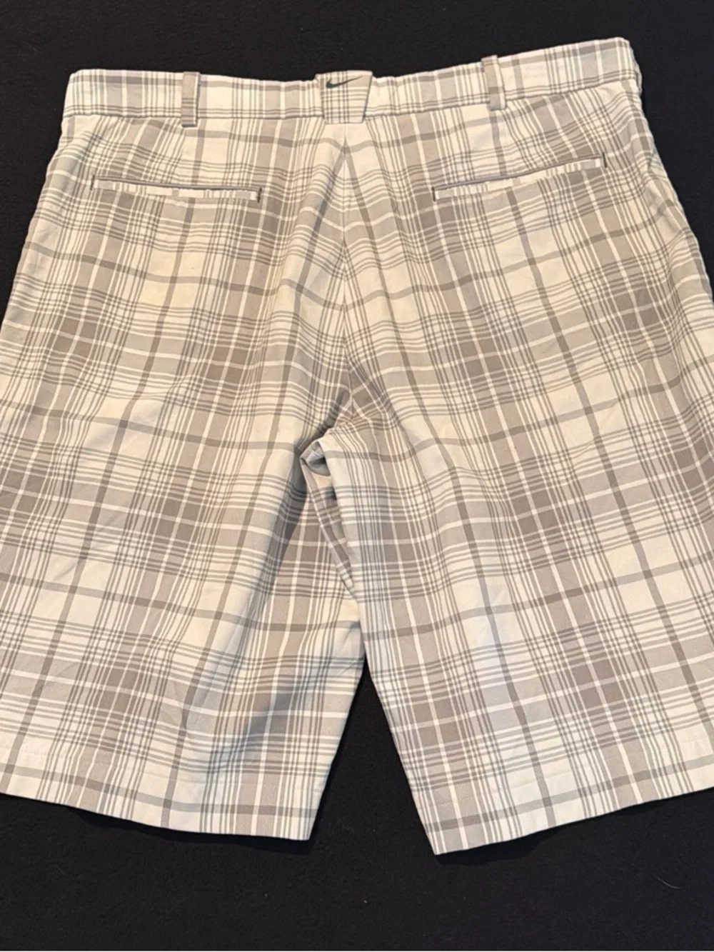 Nike Golf Gray White‎ Plaid Golf Dri-Fit Tour Performance Mens Size 36